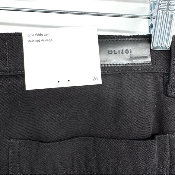DL1961 Zoie Wide-Leg Relaxed Vintage Black Cargo Y2K Inspired Jeans Size 26 NWT - Picture 9 of 9